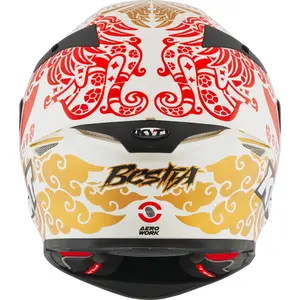 Imagem 9 de Capacete KYT TT Revo Enea Indonesia 2023 - Branco/Dourado