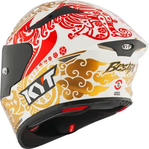 Imagem 6 de Capacete KYT TT Revo Enea Indonesia 2023 - Branco/Dourado