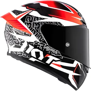 Imagem 2 de Capacete KYT TT Course Vinales Balance - Vermelho/Cinza Chumbo