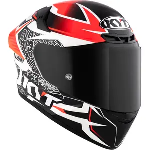 Imagem 5 de Capacete KYT TT Course Vinales Balance - Vermelho/Cinza Chumbo