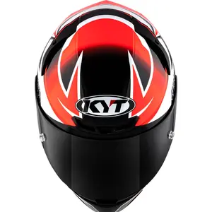 Imagem 6 de Capacete KYT TT Course Vinales Balance - Vermelho/Cinza Chumbo