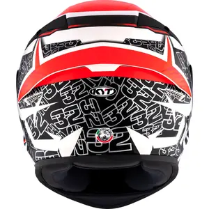 Imagem 9 de Capacete KYT TT Course Vinales Balance - Vermelho/Cinza Chumbo