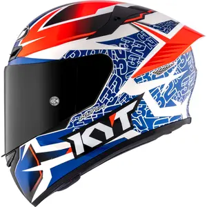Capacete KYT TT Course Vinales Balance - Laranja/Azul