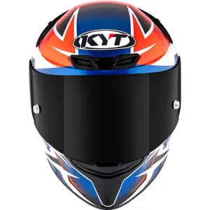 Imagem 5 de Capacete KYT TT Course Vinales Balance - Laranja/Azul