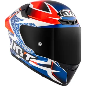 Imagem 4 de Capacete KYT TT Course Vinales Balance - Laranja/Azul