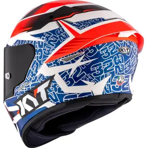 Imagem 6 de Capacete KYT TT Course Vinales Balance - Laranja/Azul