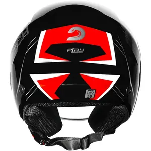 Imagem 9 de Capacete Race Tech Play Fuzzy - Preto (Aberto)