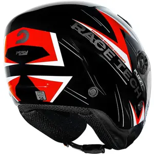 Imagem 8 de Capacete Race Tech Play Fuzzy - Preto (Aberto)