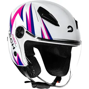 Imagem 6 de Capacete Race Tech Play Fuzzy - Branco (Aberto)