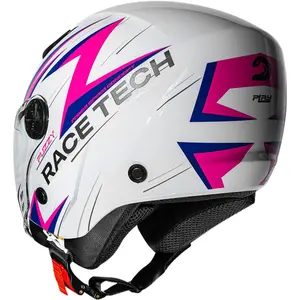 Imagem 7 de Capacete Race Tech Play Fuzzy - Branco (Aberto)
