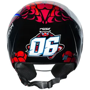 Imagem 9 de Capacete Race Tech Play Snake - Vermelho (Aberto)