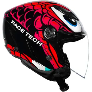 Imagem 2 de Capacete Race Tech Play Snake - Vermelho (Aberto)