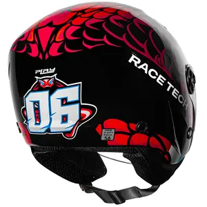 Imagem 8 de Capacete Race Tech Play Snake - Vermelho (Aberto)