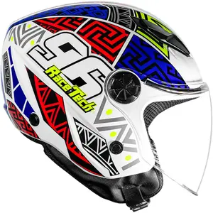 Imagem 2 de Capacete Race Tech Play Art - Branco (Aberto)