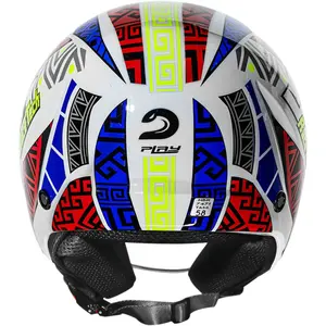 Imagem 4 de Capacete Race Tech Play Art - Branco (Aberto)