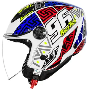 Capacete Race Tech Play Art - Branco (Aberto)