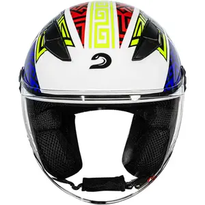 Imagem 3 de Capacete Race Tech Play Art - Branco (Aberto)