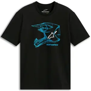 Imagem 1 de Camiseta Alpinestars MX Helmet - Preta/Azul