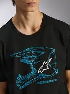 Imagem 7 de Camiseta Alpinestars MX Helmet - Preta/Azul