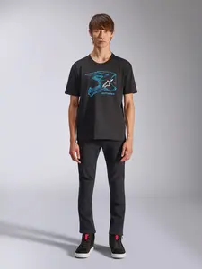 Imagem 3 de Camiseta Alpinestars MX Helmet - Preta/Azul