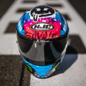 Imagem 8 de Capacete HJC RPHA 1 Fabio Quartararo Le Mans 2024 - Preto/Azul (Tri-Composto)
