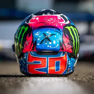 Imagem 10 de Capacete HJC RPHA 1 Fabio Quartararo Le Mans 2024 - Preto/Azul (Tri-Composto)