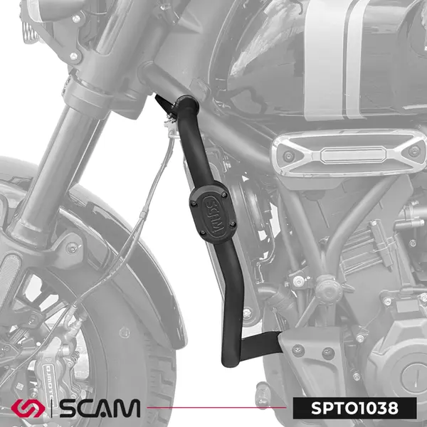Imagem 1 de Protetor de Motor/Carenagem Scam SBM 600C (apartir de 2026) Preto - SPTO1038