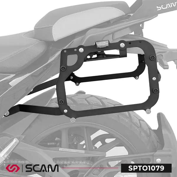Imagem 1 de Suporte Lateral Scam Shineray Storm 200 (apartir de 2026) Preto - SPTO1079