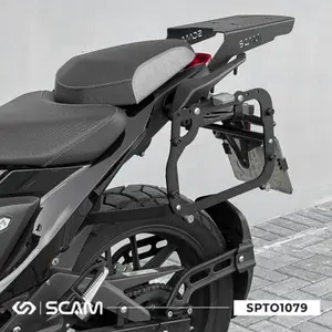 Imagem 3 de Suporte Lateral Scam Shineray Storm 200 (apartir de 2026) Preto - SPTO1079