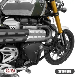 Imagem 2 de Protetor de Motor Scam Triumph Scrambler 1200 XE (apartir de 2019) Preto - SPTOP887