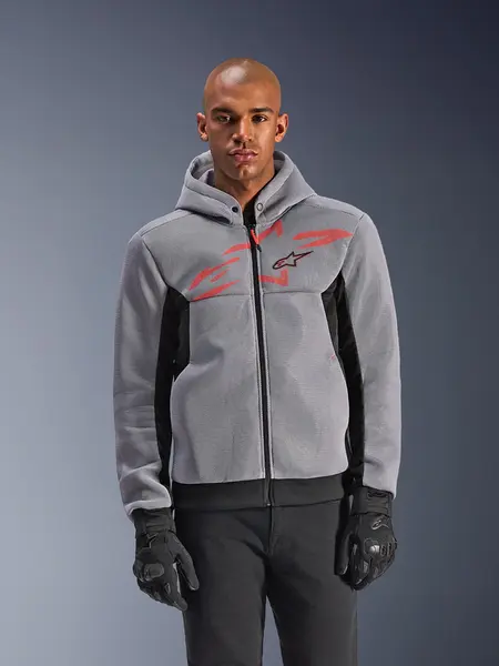 Jaqueta Alpinestars Chrome Superairflow Hoodie - Preta/Cinza