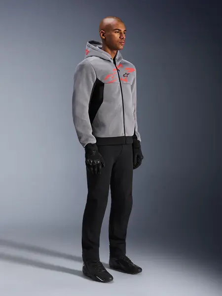 Jaqueta Alpinestars Chrome Superairflow Hoodie - Preta/Cinza