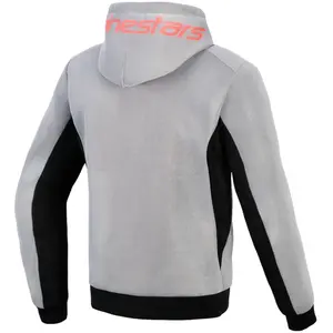 Imagem 2 de Jaqueta Alpinestars Chrome Superairflow Hoodie - Preta/Cinza/Vermelha Fluor