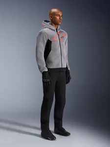 Imagem 6 de Jaqueta Alpinestars Chrome Superairflow Hoodie - Preta/Cinza/Vermelha Fluor