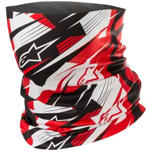 Bandana Alpinestars Blurred - Preta/Branca/Vermelha