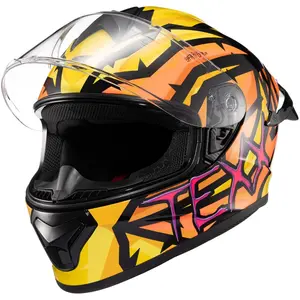 Imagem 3 de Capacete Texx Spihe Massai - Laranja/Amarelo