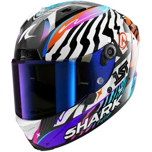 Imagem 1 de Capacete Shark Aeron Speed Fancy DWO - Branco/Roxo/Laranja