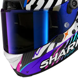Imagem 2 de Capacete Shark Aeron Speed Fancy DWO - Branco/Roxo/Laranja