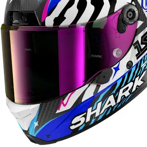 Imagem 2 de Capacete Shark Aeron Speed Fancy DWB - Branco/Preto/Azul
