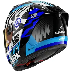 Imagem 3 de Capacete Shark Aeron Speed Fancy DWB - Branco/Preto/Azul