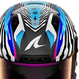 Imagem 6 de Capacete Shark Aeron Speed Fancy DWB - Branco/Preto/Azul