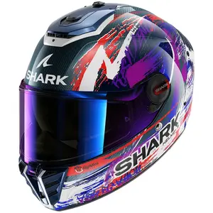 Capacete Shark Spartan RS Carbon Zarco Signature DWV - Branco/Preto/Roxo