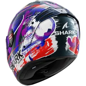 Imagem 4 de Capacete Shark Spartan RS Carbon Zarco Signature DWV - Branco/Preto/Roxo