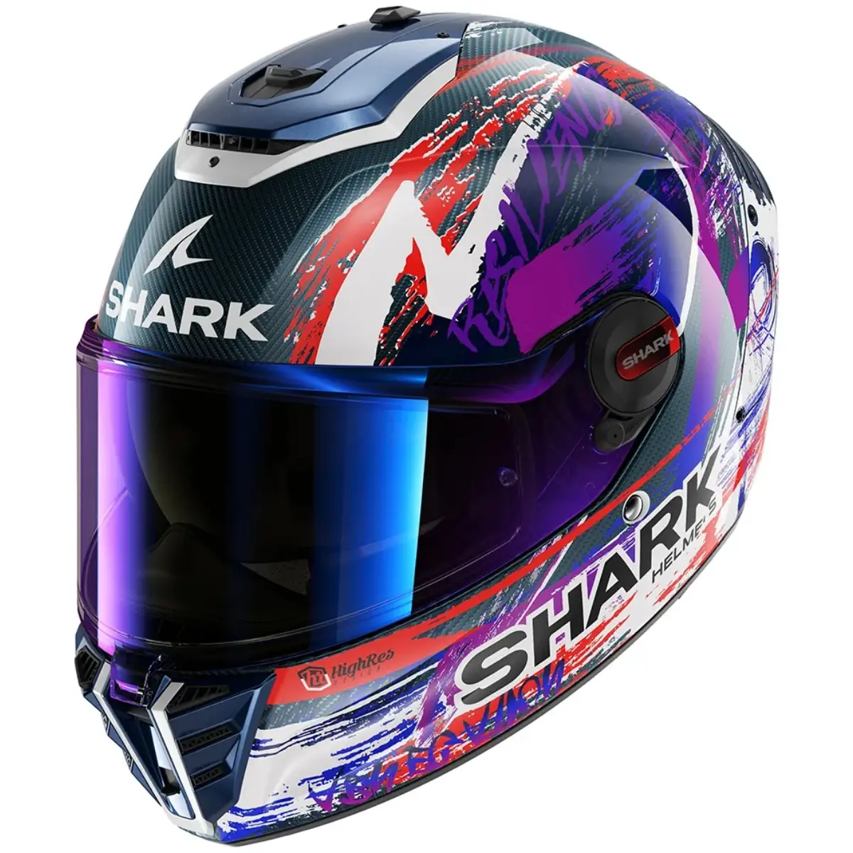 Capacete Shark Spartan RS Carbon Zarco Signature DWV - Branco