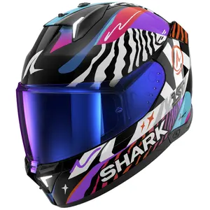 Capacete Shark Skwal I3 Speed Fancy KWO - Preto/Roxo/Azul - Grid