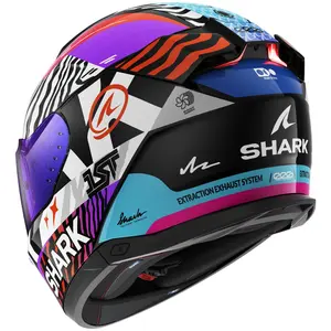 Imagem 3 de Capacete Shark Skwal I3 Speed Fancy KWO - Preto/Roxo/Azul