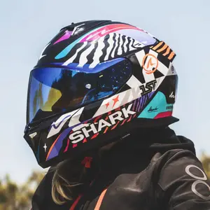 Imagem 7 de Capacete Shark Skwal I3 Speed Fancy KWO - Preto/Roxo/Azul