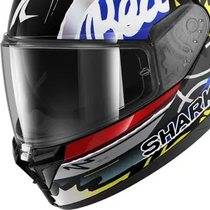 Imagem 2 de Capacete Shark D-Skwal 3 Streetrush KBU - Preto/Prata/Azul