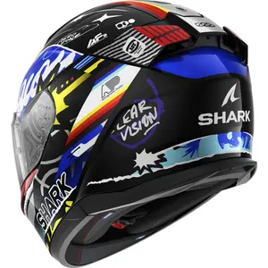 Imagem 3 de Capacete Shark D-Skwal 3 Streetrush KBU - Preto/Prata/Azul