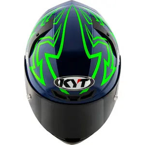 Imagem 5 de Capacete KYT TT Course Arrow Manzi Misano 2023 - Preto/Azul/Verde